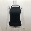 Solid Color Inner Cloth Women Top Sleeveless Close-Fitting Round Neck Vest