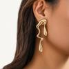 1 Pair Women Earring Irregular Liquid Water  Long Earrings