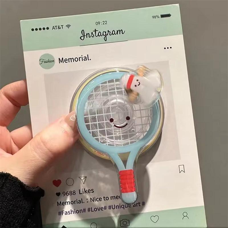 Cute 360 Degree Rotation Table Tennis Badminton For Magsafe Phone Holder Foldable for Iphone17 16 15 14 13 12 Desktop Phone Stand