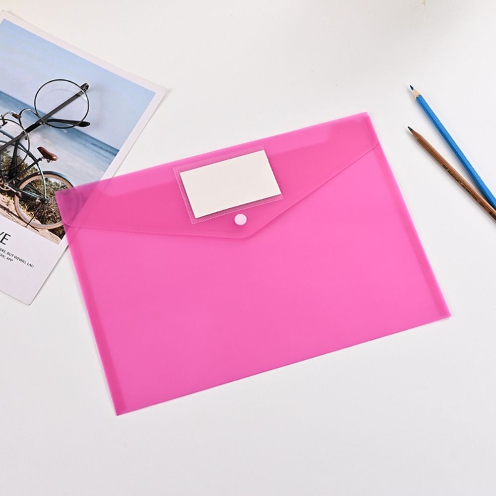 PP A4 Folder Office School Supplies Document Paper Organizer New Snap File Bag