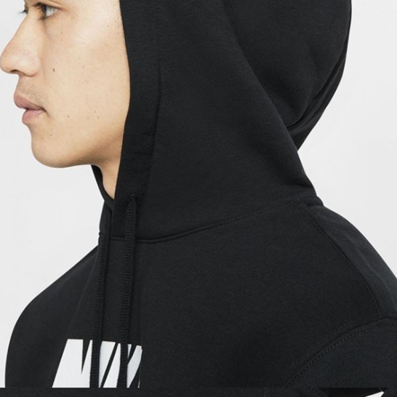 Nike Hoodie Club Fleece Graphic Pullover Hoodie Bv2974 010 S2211