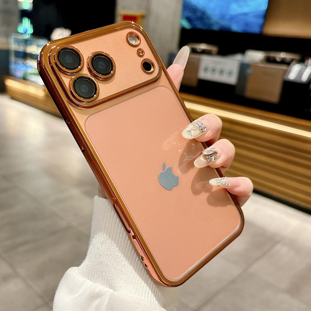 Plating Clear Phone Cases For For Iphone 17 16 1 Pro Max Camera Lens Protection Cover For For Iphone 14 13 Pro Max 17Pro Case