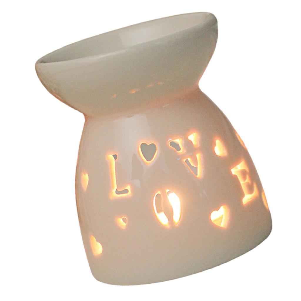 Керамические ажурные подставки для эфирных масел LOVE, цветочные, подсвечники для чайных свечей, диффузоры ароматов для элегантного домашнего декора