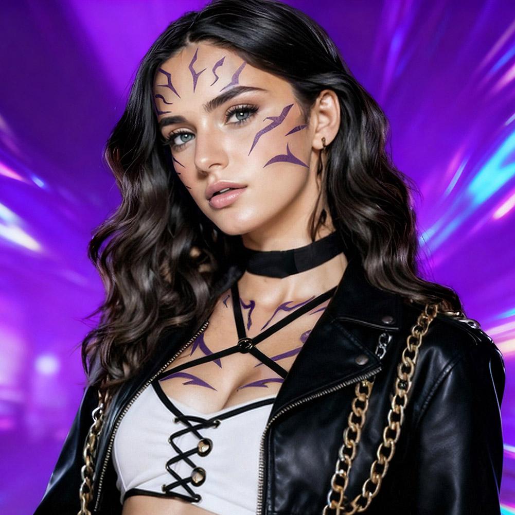 1 Набор Для Kpop Охотники на Демонов Руми Кан Косплей Реквизит Тату-Наклейка Руми Тату Демонизирующая Наклейка Для Подарков на Вечеринку Хэллоуин