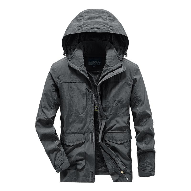 Autumn Jacket Casual Men's Multi-Pocket Loose Jacket Windbreaker