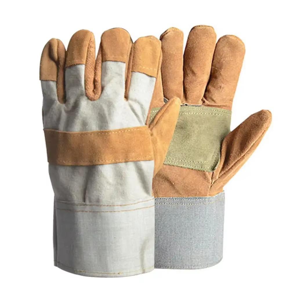 1 Pair Labor Protection Leather Work Gloves Thickened Gardening Gloves Protection Safety Supplies