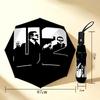 U2 Band 8 Ribs 3Fold Black Glue Uv Protection Umbrella Sun Protection Rainproof Compact Folding Umbrella For Travel Daily Use C924402