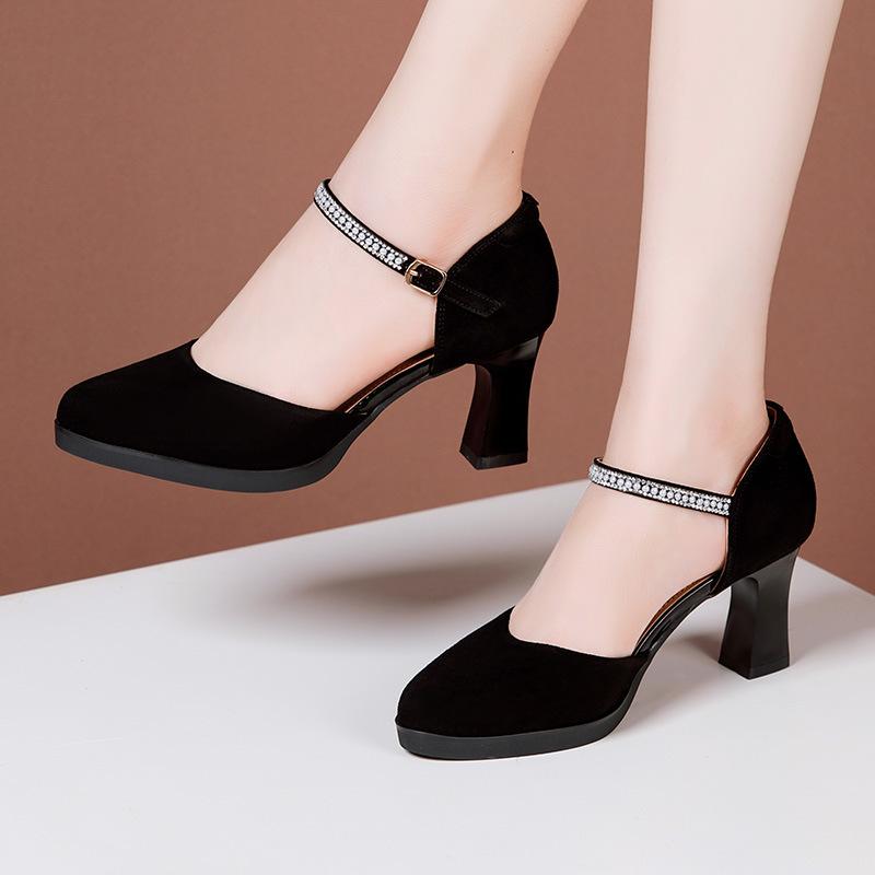 Туфли-лодочки из натуральной кожи на толстом каблуке 7/9/11 см, супервысокий каблук, водонепроницаемая платформа, женская обувь для вечеринки, туфли на высоком каблуке