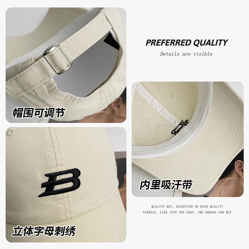 Letter Embroidered Baseball Cap Children's Summer Outdoor Wide Brim Versatile Sun Hat Showing Face Small Sun Protection Peaked Cap Men