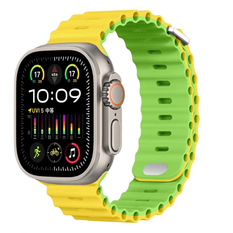 Морской ремешок для Apple Watch Ultra 3 2 Ремешок 49 мм Серия 45 мм 41 мм 46 мм 42 мм 40 44 мм Силиконовый ремешок для часов iWatch 11 10 9 8 7 6 5 SE2