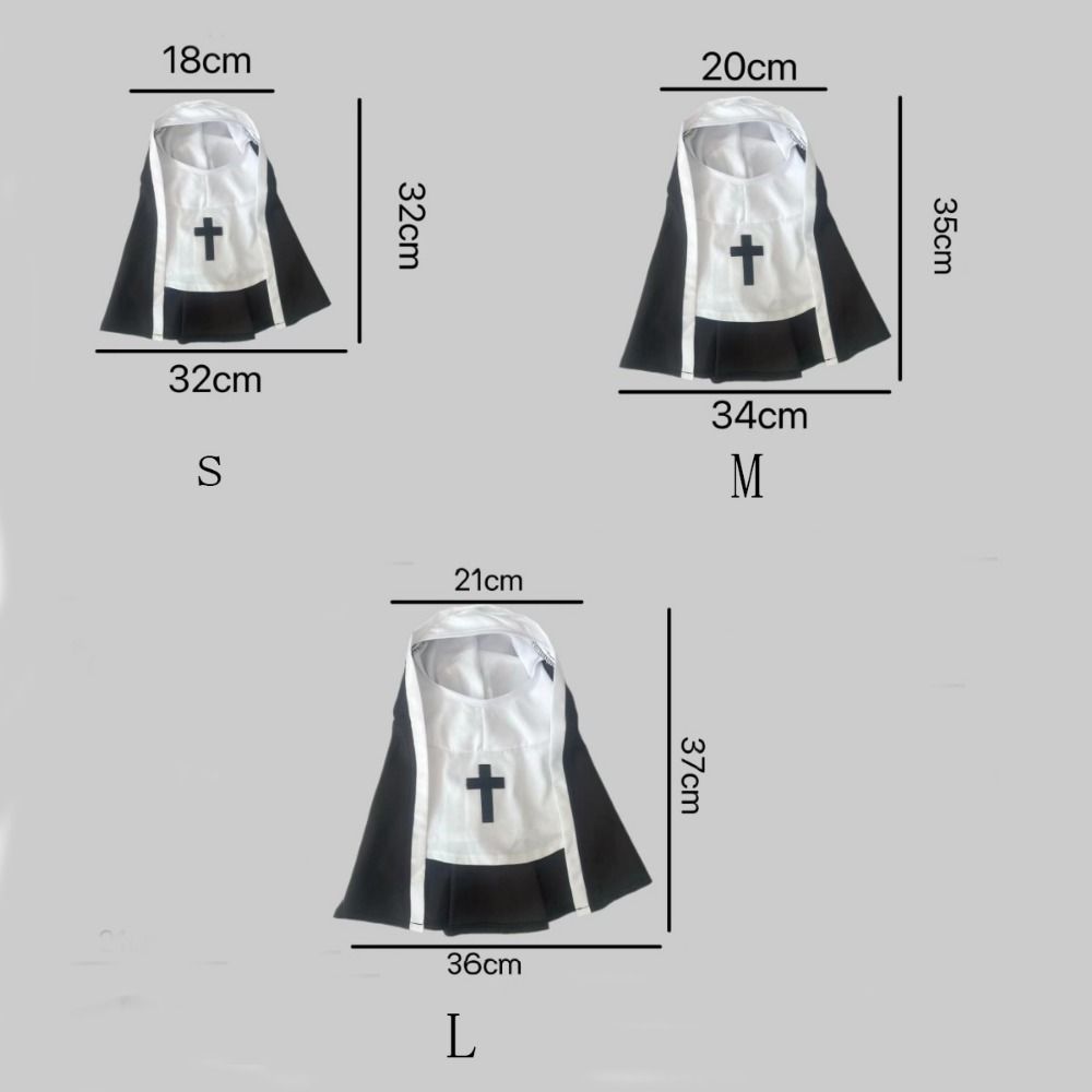 Soft Pet Nun Cloak Cat Puppy Cat Cosplay Costume Sets  Pet Supplies Clothing