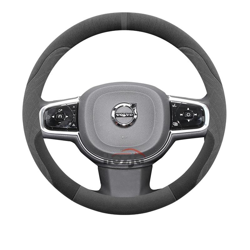 Чехол на руль автомобиля из замши для Volvo XC60 XC40 XC90 V90 S90 V60 S60 V40 EX90 EM90 Аксессуары для рулевого колеса