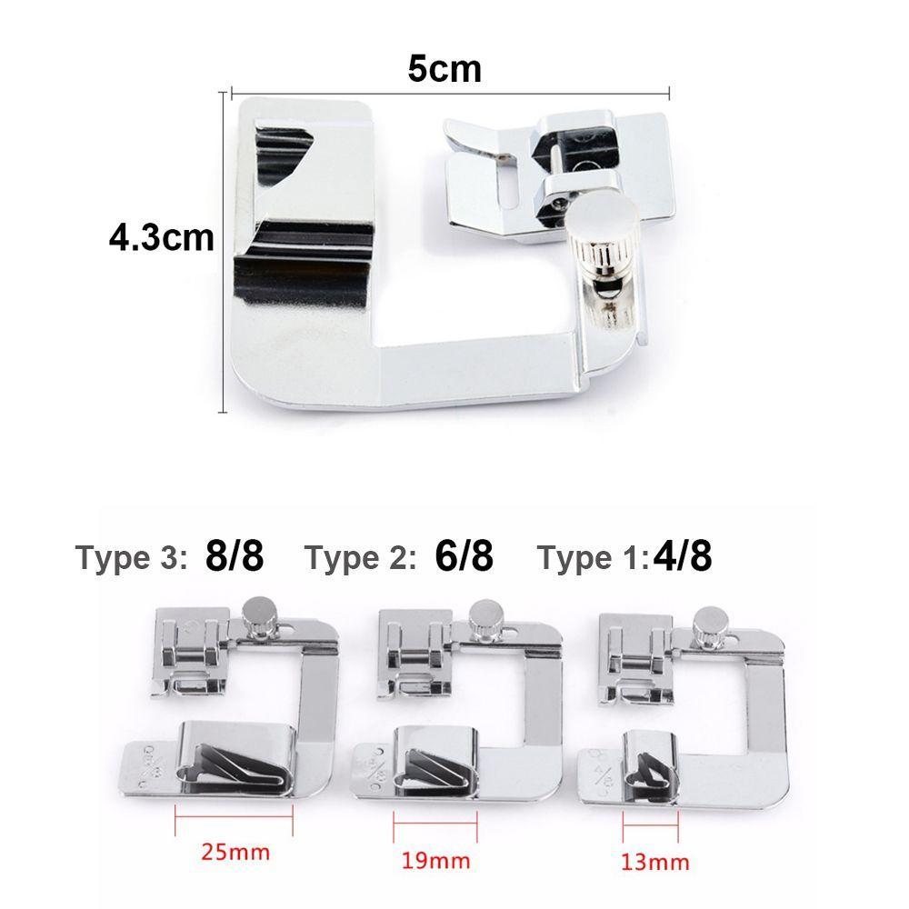 Craft Stainless Steel Sewing Machine Parts Rolled Hem Feet Presser Foot Hemming Cloth Strip