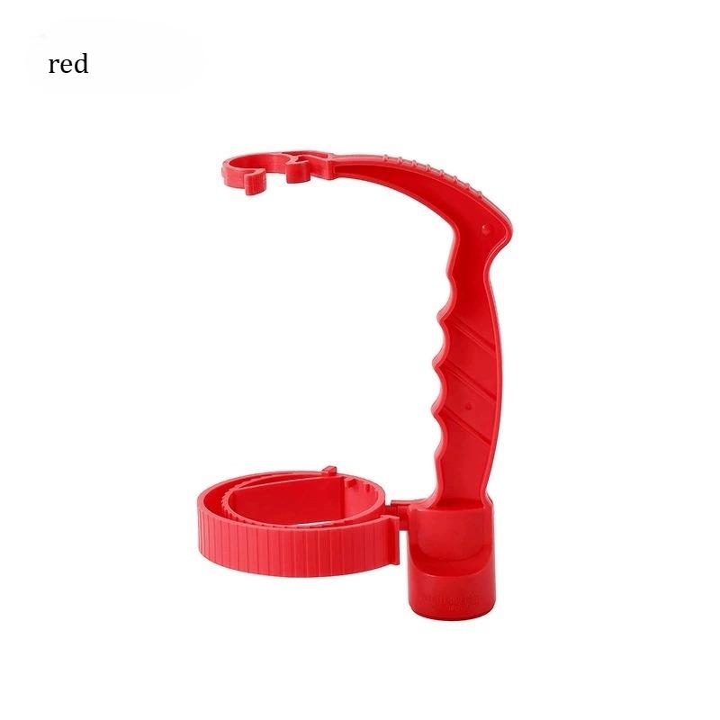 Beverage bottle handle holder with adjustable anti slip strap auxiliary handle multipurpose oil pot with lemon lid handle holder