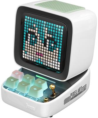 Divoom Ditoo Pro Беспроводной Улучшенный Синий Механический Переключатель RGB Милый Высокий Звук Пиксельный Специальный USB MicroSD Аккумулятор Глянцевый Идеальный Динамик 5-го Поколения, 15 Вт,