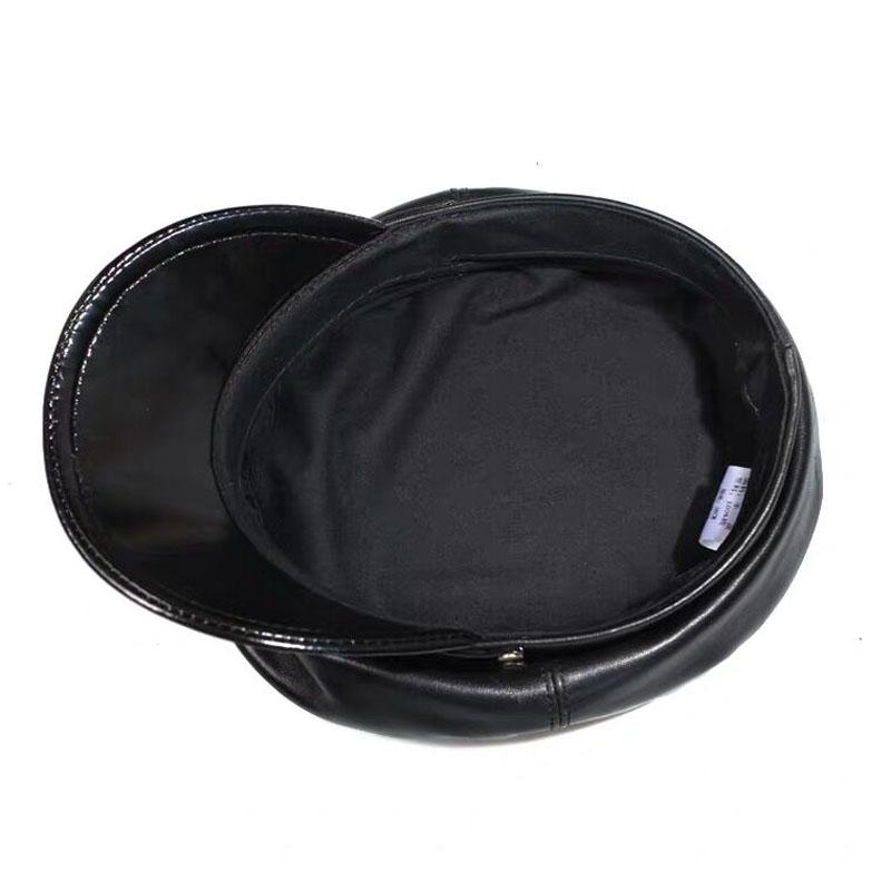 100% высококачественная натуральная кожа, унисекс, военная шляпа, зимняя теплая уличная шляпа из овечьей кожи, военная шляпа, женская