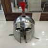 Greek Corinthian Medieval Armour Helmet Red Plume Replica Wearable Roman Knight Spartan LARP Costume Silver