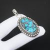 Tibetan Turquoise Gemstone 925 Sterling Silve Pendant Handmade Pendant Antique Pendant Turquoise Gemstone Pendant Gifts For Women