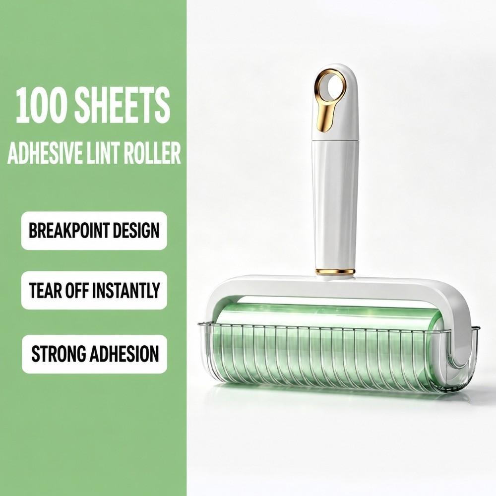 Reverse Roll Pet Hair Remover Roller Replaceable Refill Tape Sticky Lint Roller Pet Hair Cleaning