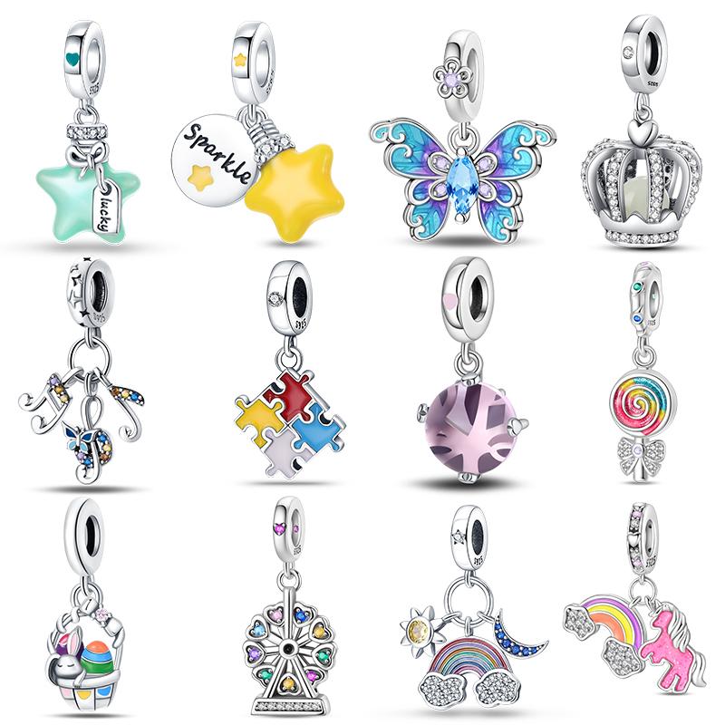 Медь Разноцветная Серия Тема Развлечений Подвеска 3 мм Оригинальный Браслет Ожерелье Женский Роскошный Изысканный DIY Ювелирный Подарок