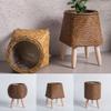 Hand Wove Rattan Woven Flower Pot Retro Flower Planters Creative Flower Basket  Home Decor