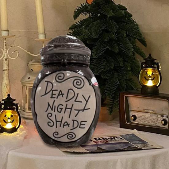 Хэллоуинская бутылка для зелья с крышкой, декоративная ведьминская бутылка, многофункциональная смоляная банка для хранения, контейнер, украшение для праздничной вечеринки