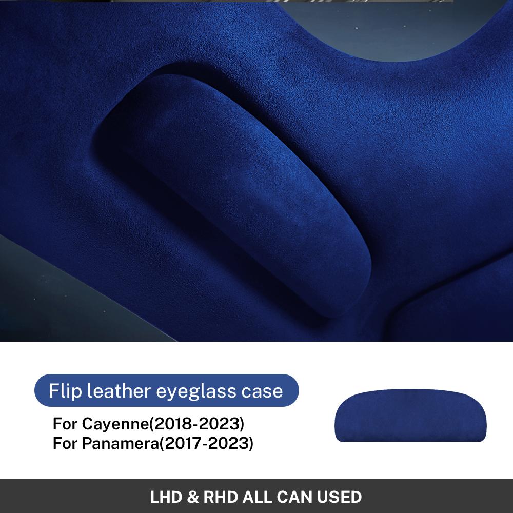 Glasses Case Storage Box Sunglasses Holder for Porsche Macan 2014-23 Cayenne Panamera 2018-23 Italian Premium Suede Accessories