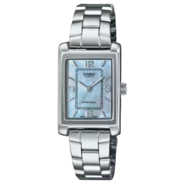 Casio Standard Series Classic Fashion Waterproof Quartz Movement Stainless Steel Strap Womens Watch Mother Of Pearl Dial Women watches LTP-1234DS-2A
