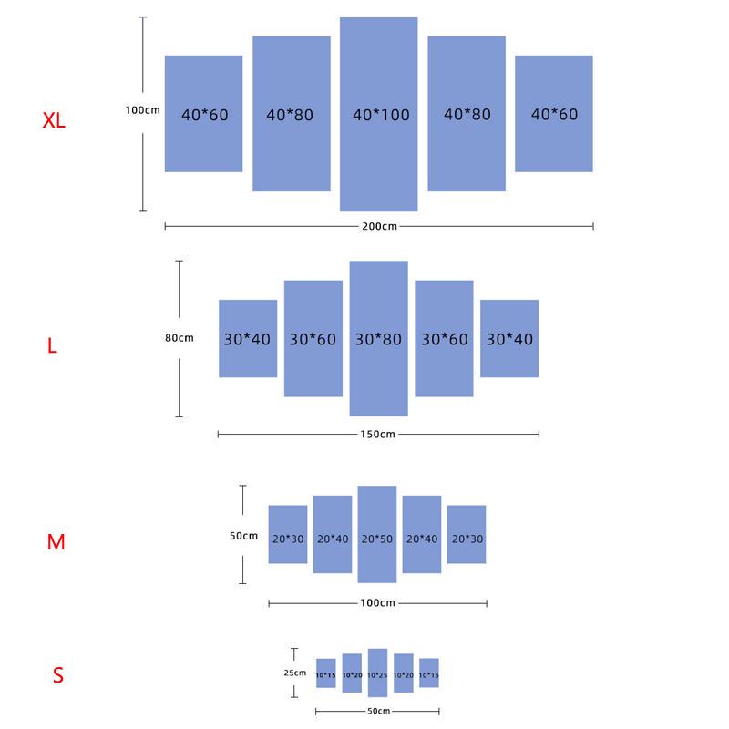 Модульная картина из холста с пейзажем. 5 модулей