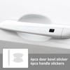 8 шт. Наклейка на чашу дверной ручки автомобиля, прозрачная защитная пленка для поверхности краски, автомобильные аксессуары, наклейки, ТПУ