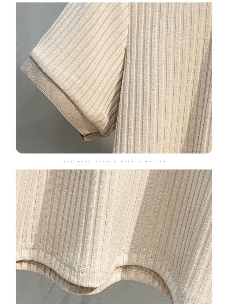 Японская мужская модная повседневная трикотажная рубашка-поло в полоску - легкая и простая летняя посадка