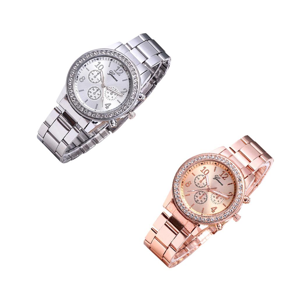 Unisex Casual Stainless Steel Band Couple Watch Fashion Quartz Wrist Watches
