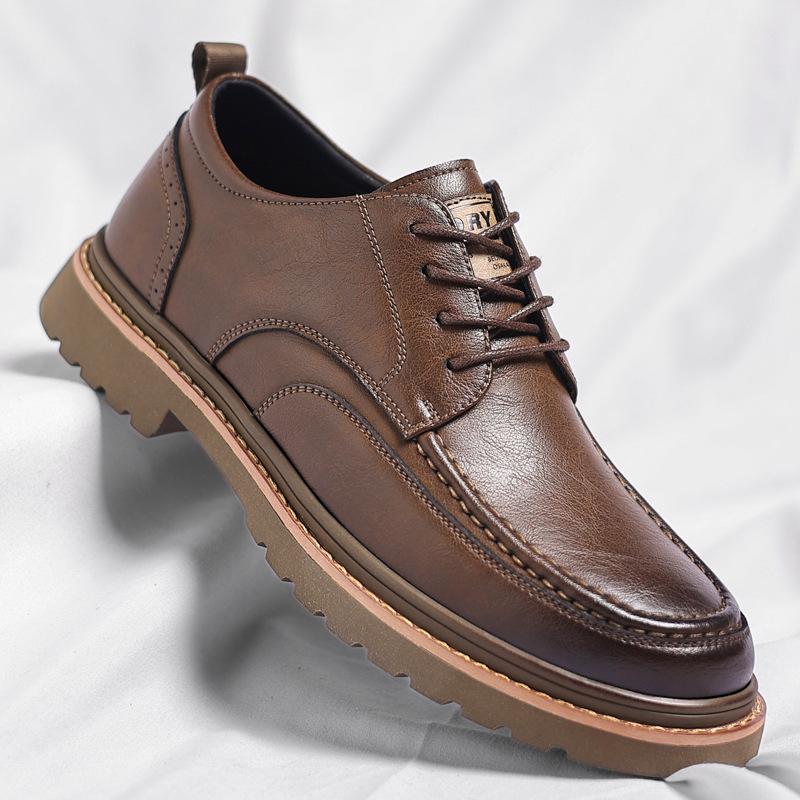 Men Leather Shoes 2024 Autumn Business Formal British Style Casual Soft Sole Retro Trend Fashion Men's Leather Shoes Size 38-44