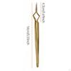 Lash Tweezers Stainless Steel Curved Portable Reusable Ergonomic Lightweight Home Salon Eyelash