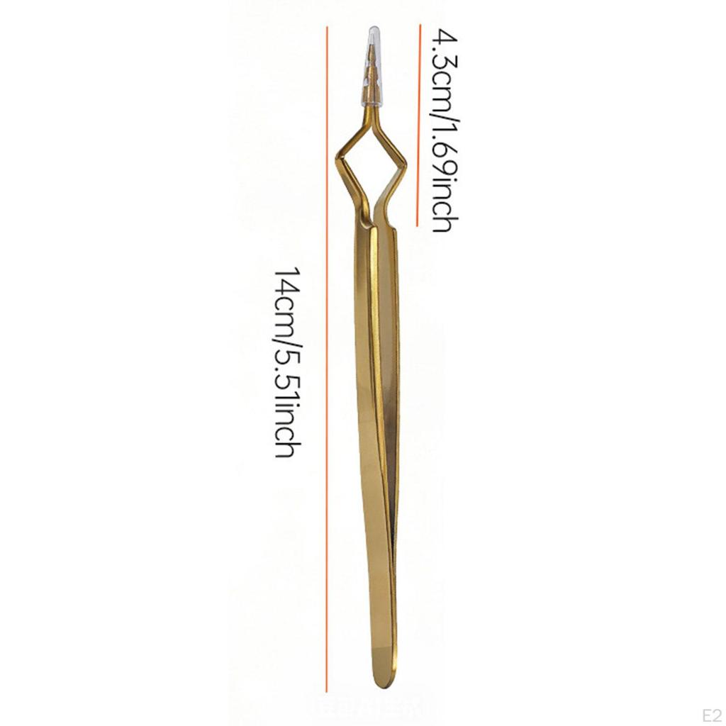Lash Tweezers Stainless Steel Curved Portable Reusable Ergonomic Lightweight Home Salon Eyelash