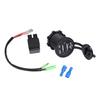 ABS Motorcycle Dual USB Charger Socket USB Charger With Relay Battery Charger Durable Fitment