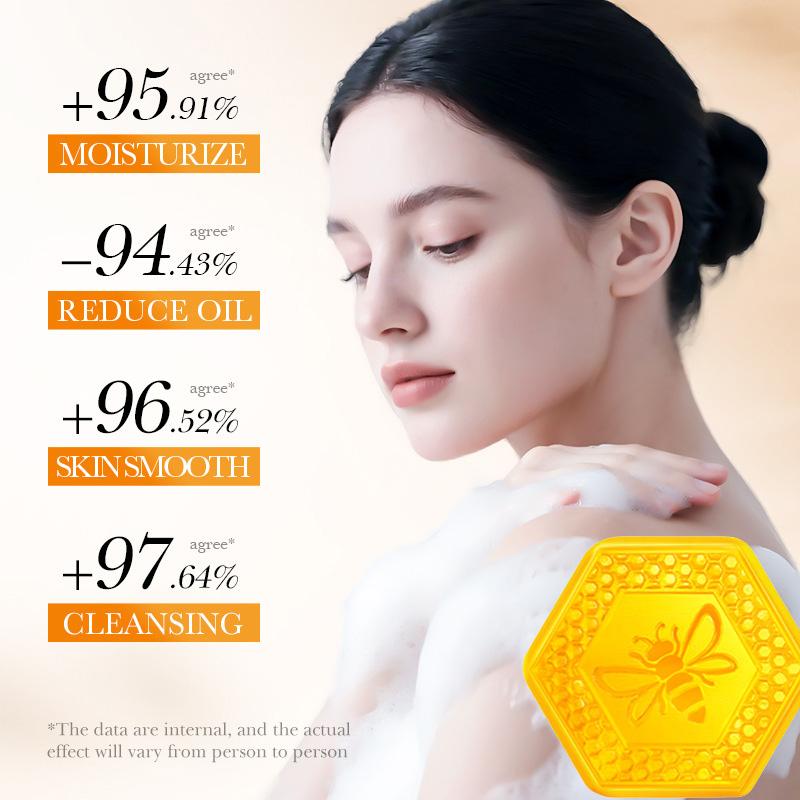 2pc Honey & Milk Moisturizing Cleansing Bar 80g with Net - Gentle for Face & Body, Rich Lather, Cleans Without Over-Drying