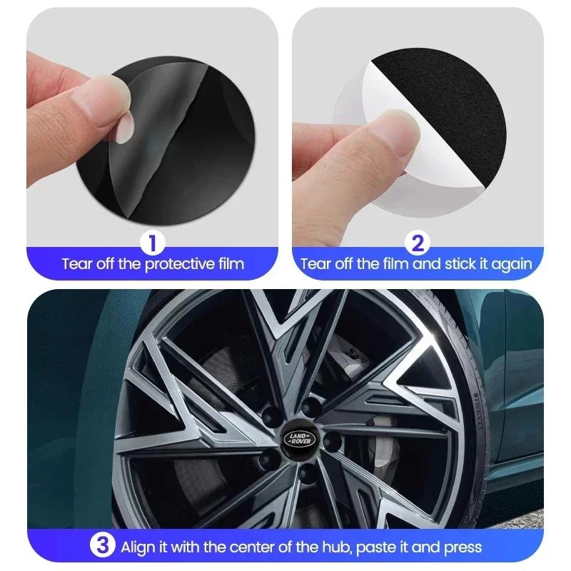 4Pcs 56MM Car Wheel Hub Cover Rim Center Cap Decorative Accessories For Land Rover Defender Discovery 2 3 Range Rover Freelander XS1