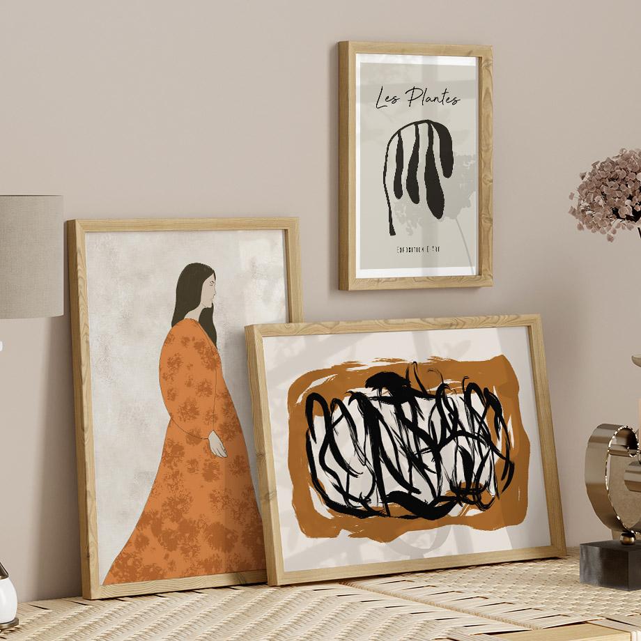 Абстрактные Матисс Коралловые Листья Цветочница Настенное Искусство Гостиная Украшения Плакаты на скандинавскую тему и принты Холст Картины Картины