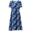 Plus Size Casual Summer Women's Dresses Elegant Slim Short Sleeve Vintage Print Long Dress Female Summer Clothes