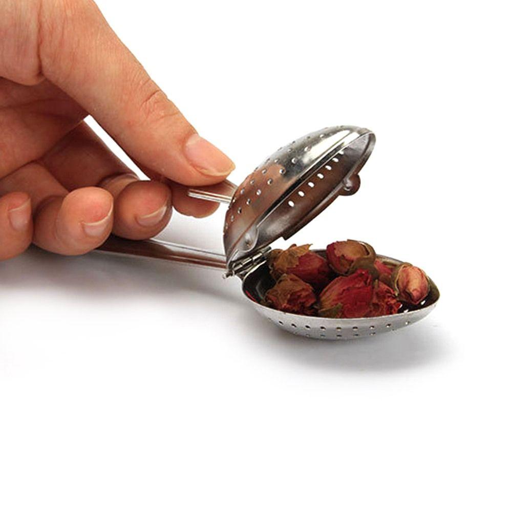 2Pcs Stainless Steel Herbs Loose Leaf Spoon Tea Filter Tea Brewer Tea Infuser Strainer