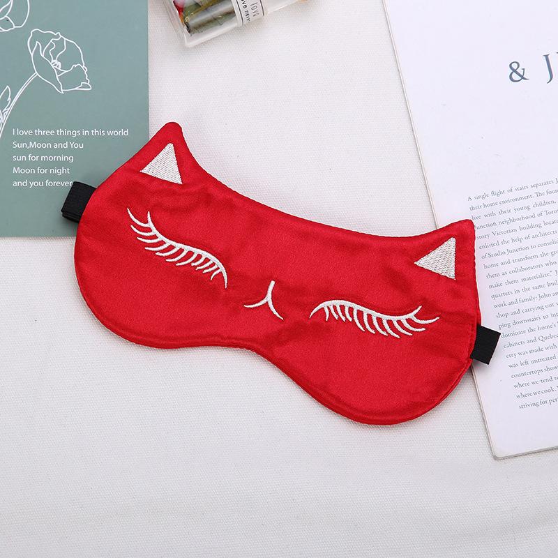 Имитация шелка маска для сна ночная маска для глаз гладкая для женщин мужчин лиса путешествия расслабляющие повязки на глаза ночная дышащая повязка на глаза