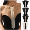 Clothing Tie Necklace Crystal Neck Tie Korean Style Clavicle Chain Women