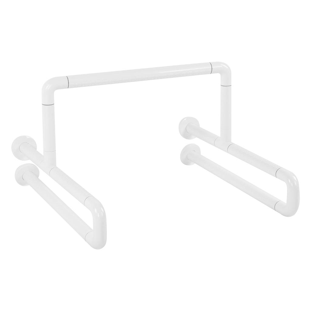 White Toilet Grab Bar Stainless Steel Bathroom Safety Hand Rail for Elderly with Fluorescent Ring