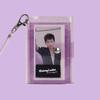 TransparentCard Holder PVC Folding Short Wallet Ins Korean Fashion Women Girl Glitter Business Cards with Lany