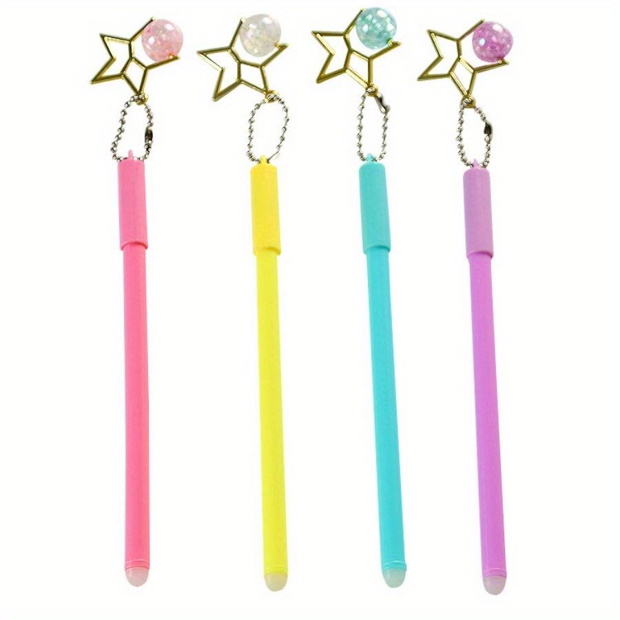 School Season 10 шт. 0,5 мм креативная хрустальная позолоченная пятиконечная звезда-подвеска ручка дорогая подвеска гелевая ручка милая подвесная цепочка офисные канцелярские принадлежности