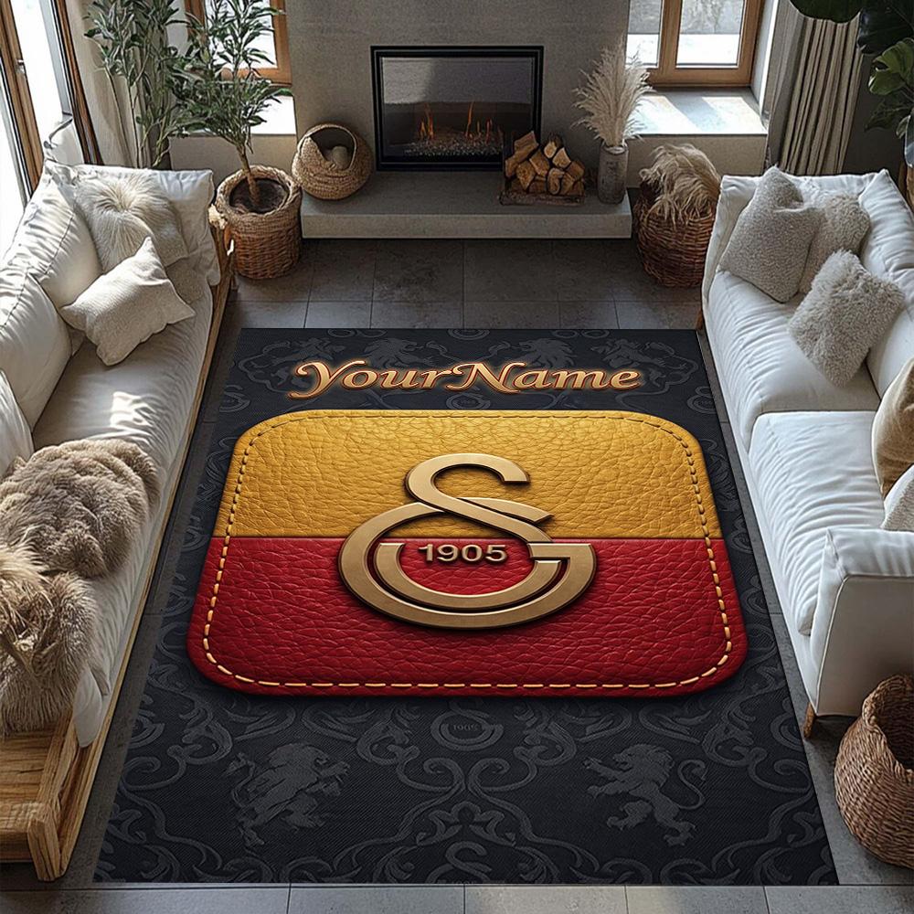 Galatasaray Personalized Text Floor Mat Suitable For Outdoor Game Room Entryway Balcony Antislip Carpet Anime Office Decor Birthdaychristmas Gift