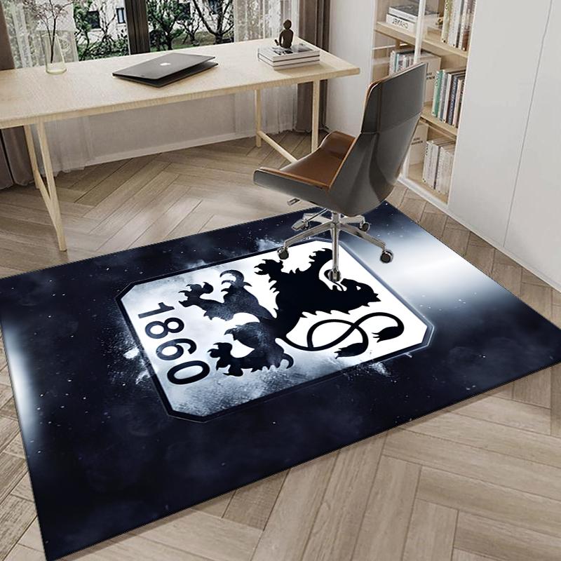 1PC Mun-chen Lion Emblem Rug Game Carpet, Floor Mat for Bedroom Living Room Entryway Rug, Home Decor Idea Gift for Christmas birthday