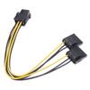 6Pin To Dual 4Pin Ide Video Card Power Cord Adapter Graphics Card Power Cable Connector