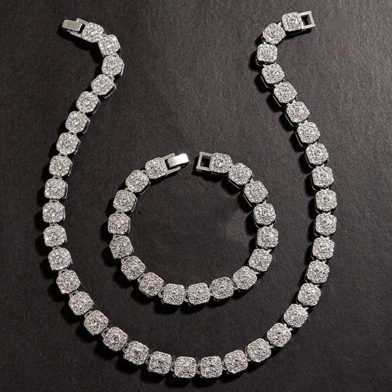 2 шт./комплект унисекс ожерелье серьги комплект для официального банкета и выпускного вечера